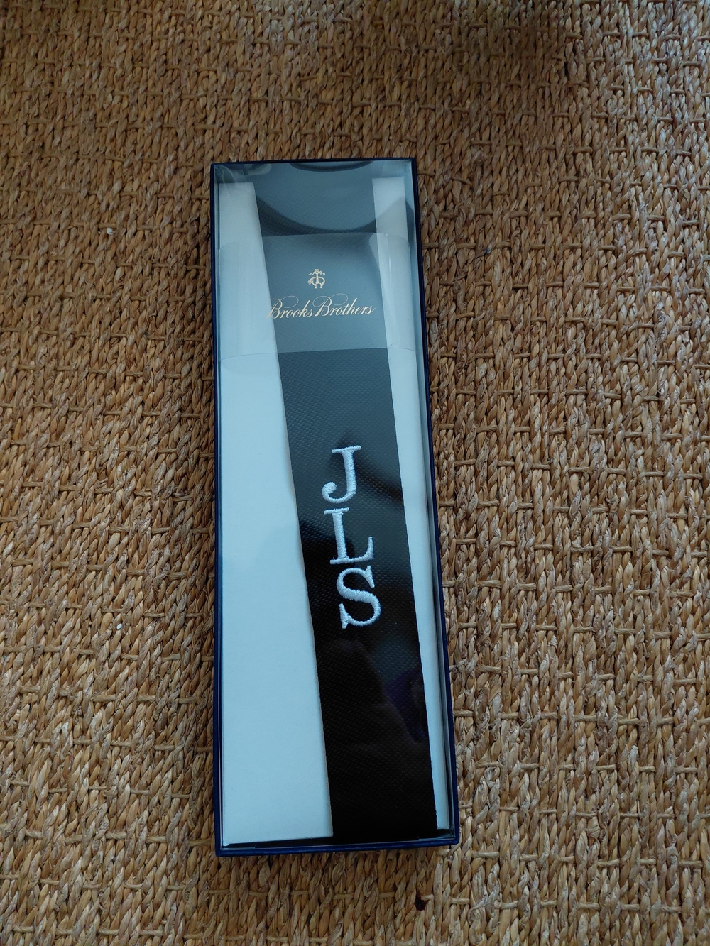 Brooks Brothers Black Monogrammed Suspenders Black/white Initials  - JLS